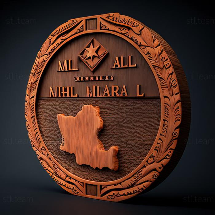 3D модель Маршалловы Острова Республика Маршалловы ОстроваРЕЛИ (STL)